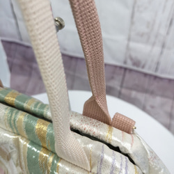 リメイク・帯・着物　『オビカラbag』　L2タイプ　手提げ、ばね口金、GOLF　カートバック　　送料無料 9枚目の画像
