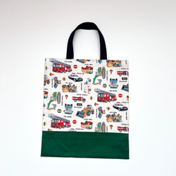 A4 トートバッグ はたらく車 グリーン[受注製作] トートバッグ