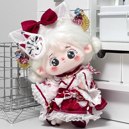 20cm着せ替えぬいぐるみ服 神の少女セット 着せ替え人形