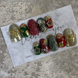 成人式ネイル・振袖ネイル・和装ネイル・ミラーネイル・ぷっくり