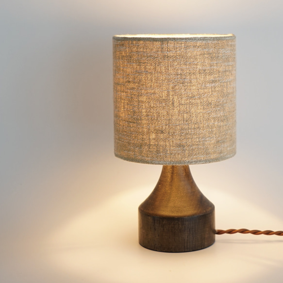 ◇テーブルランプS/ベージュ/木目ランプベース/シンプルスタイル