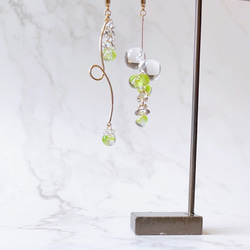 minori✴︎マスカット✴︎ ピアスみたいなマスクチャーム【Hijiri】ティアドロップ　ピアス　イヤリング　秋 8枚目の画像