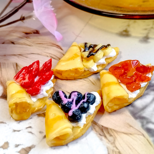 本物みたいな4種のクレープセット フェイクスイーツ スイーツデコ