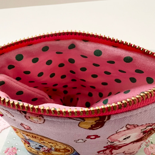 ふっくらミニポーチ☆ゆめかわ☆可愛いチャームつき ポーチ かずここ