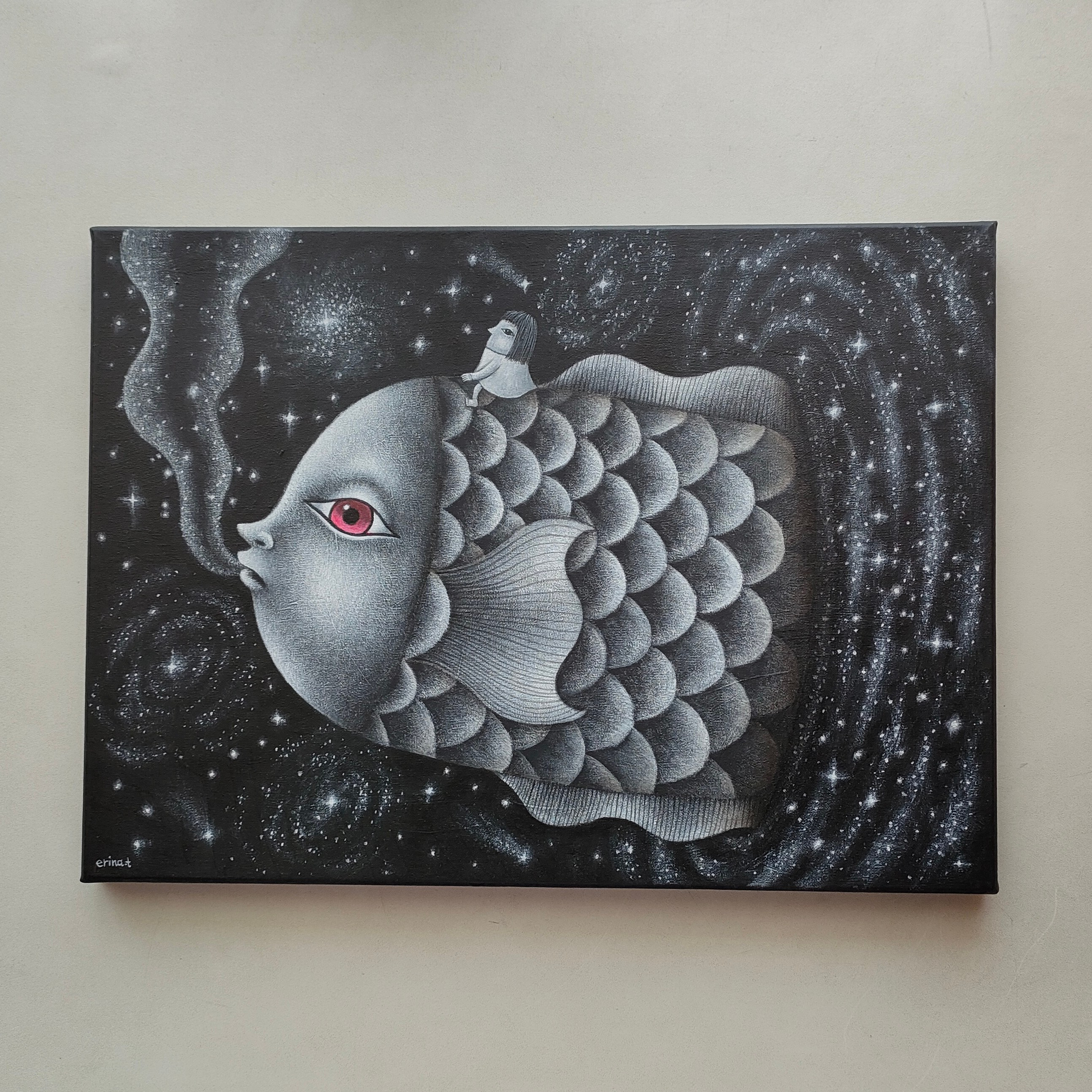 原画「星の世界」キャンバス F4号