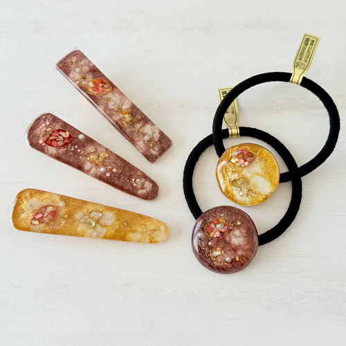 秋デザイン いちょうのヘアゴム