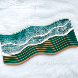 一枚板 レジンアート 海アート インテリア オーシャンアート 無垢