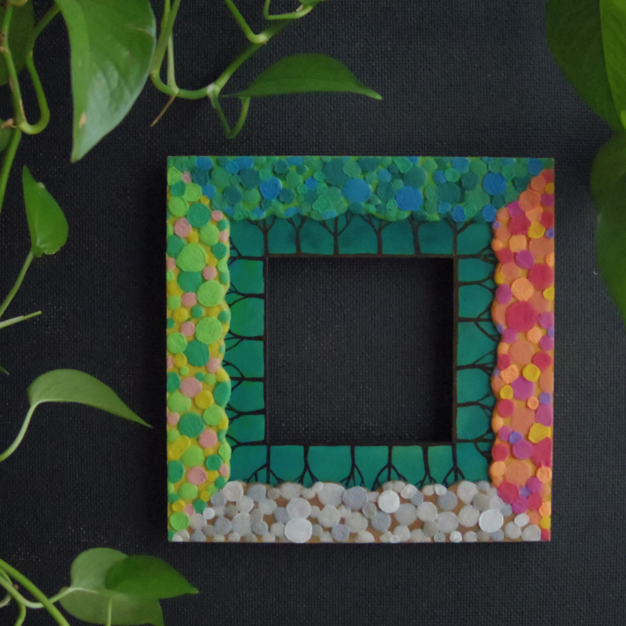 額縁 ＜ぜんぶましかく 10cm角＞ 「no.1 春夏秋冬」