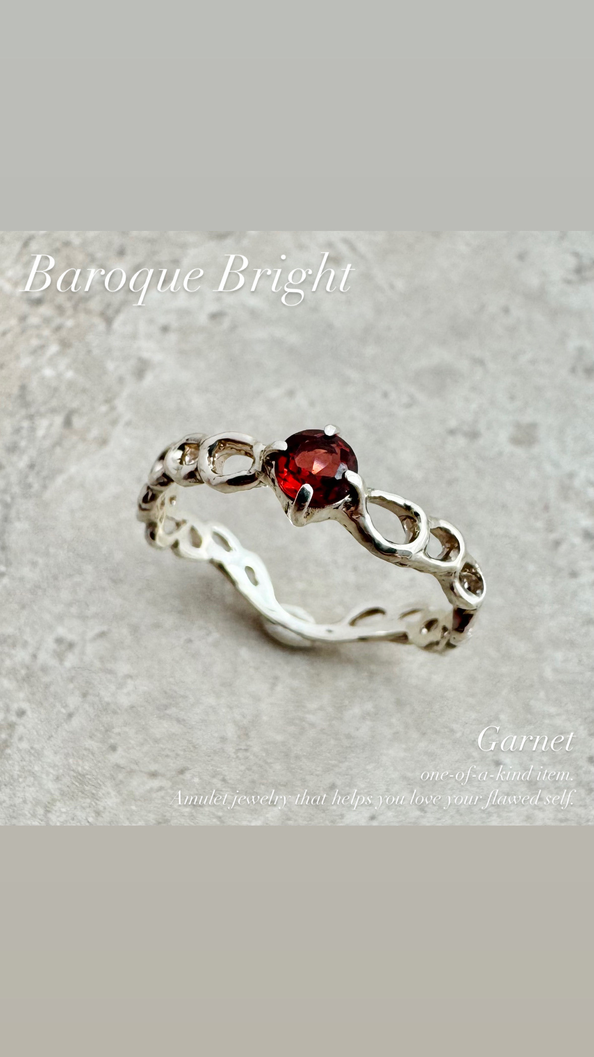 ラウンドガーネットリング