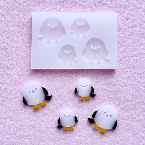 No.526 鳥E【シリコンモールド レジン モールド シマエナガ レジン