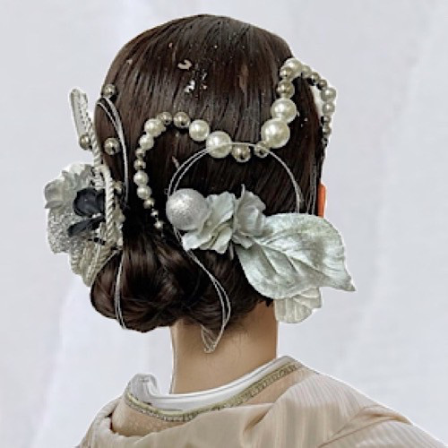 シルバーリーフ髪飾り 髪飾り 成人式 成人式髪飾り 卒業式髪飾り