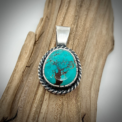 インディアンジュエリーターコイズペンダントトップシルバー925