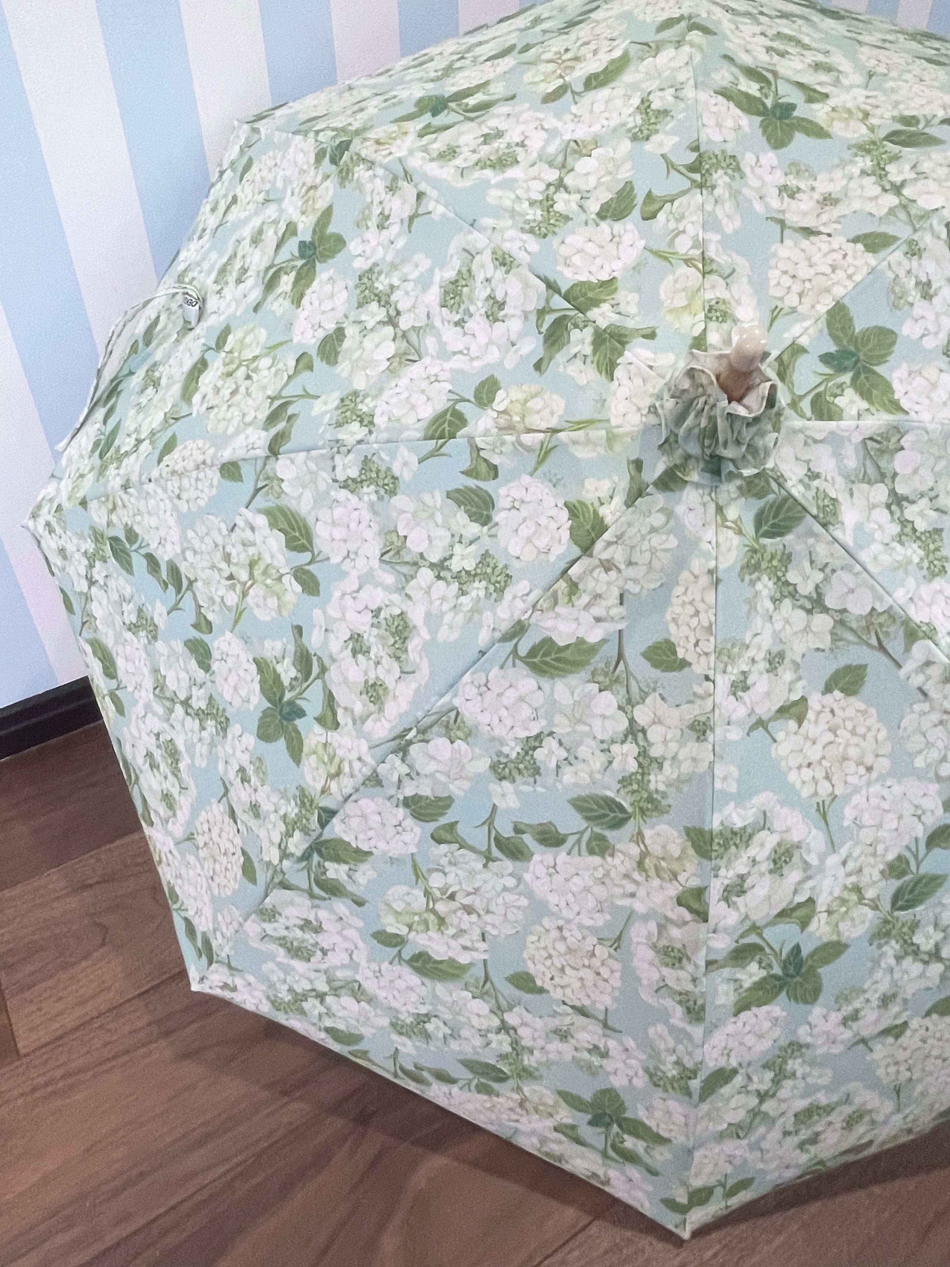 手作り日傘　夜の秋の コップの中の氷鳴る