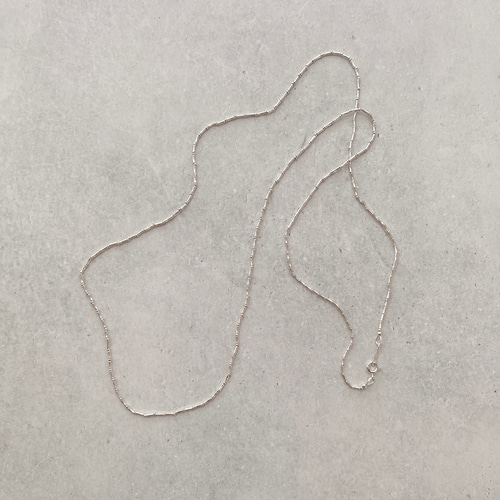 カレンシルバー ロングネックレス(チューブ) 80cm 華奢 軽い