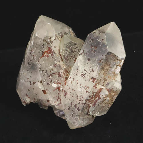 六角水晶　クラスター 山梨県黒平水晶峠産 水晶クラスター D.T. ドルフィン 貫入 イシス 444g