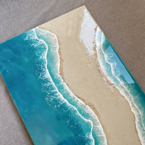 ホヌ オーシャンアート 海アート ハワイ 波 インテリア インテリア小物 楽天市場】Leaf Edgez Ocean Resin art（オーシャンレジンアート