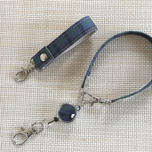りいちゃん　ハンドメイド　リールキーホルダー リール キーホルダー ストラップ 4個セット キーリール