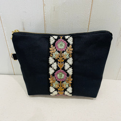 インド刺繍リボンのショルダーバッグ ショルダーバッグ aora