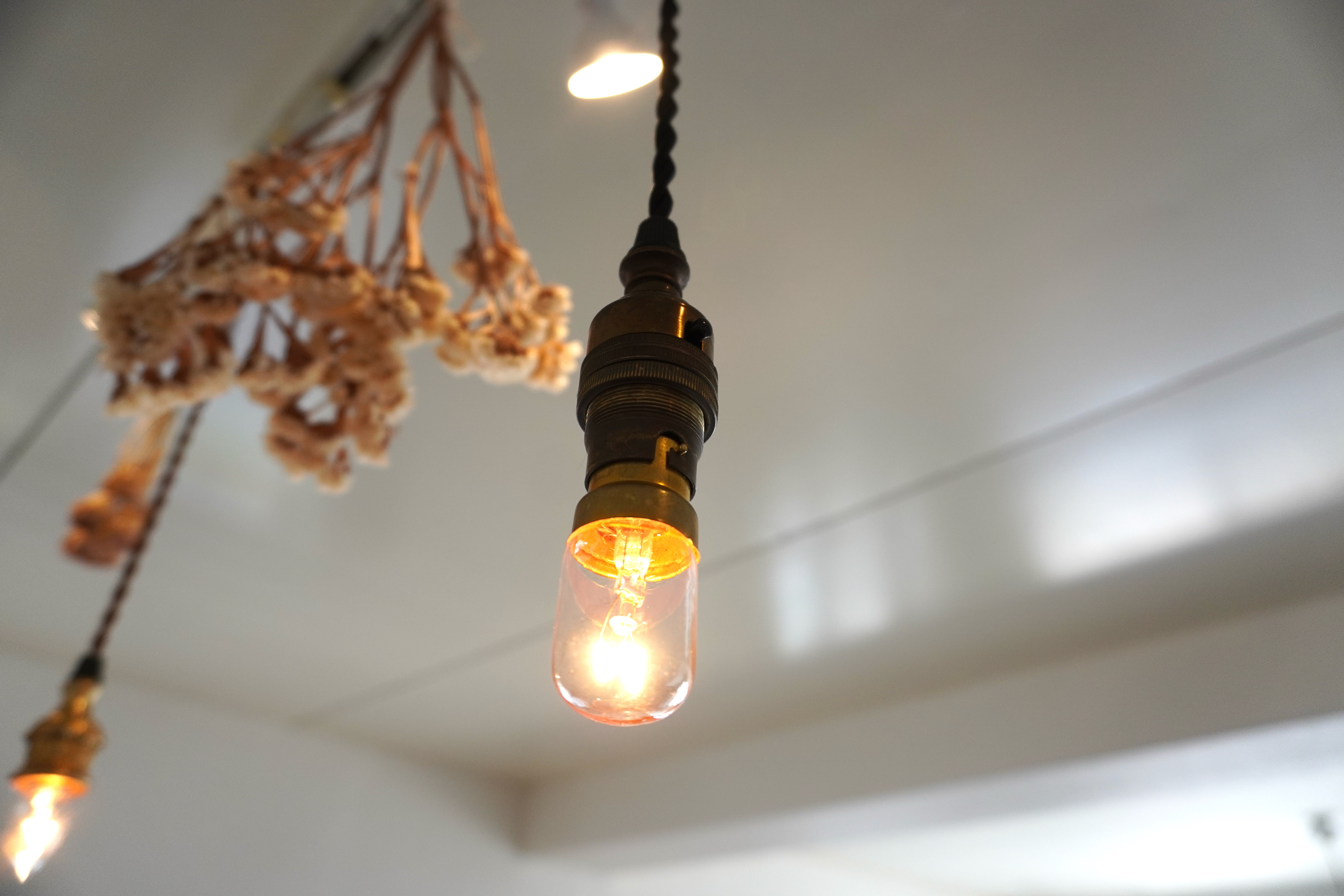 アンティーク ソケットランプ　■真鍮/ペンダント/照明/ライト　B03