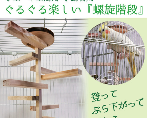【No100】　特別記念　バードアスレチック　小鳥用　止まり木　上下螺旋階段 Amazon.co.jp: ASUMISS バードアスレチック 止まり木 鳥用品
