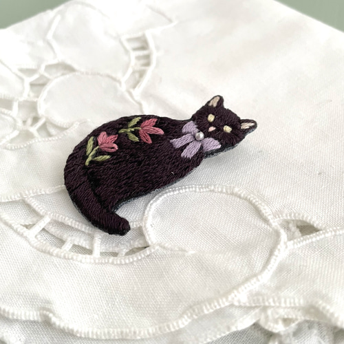 楽天市場】刺繍ブローチ P-TOUCH CUBE コラボ ねこ