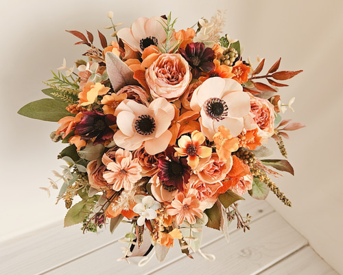 ウェディングブーケ（ブートニア付き）B-188 ブーケ himejyon 通販