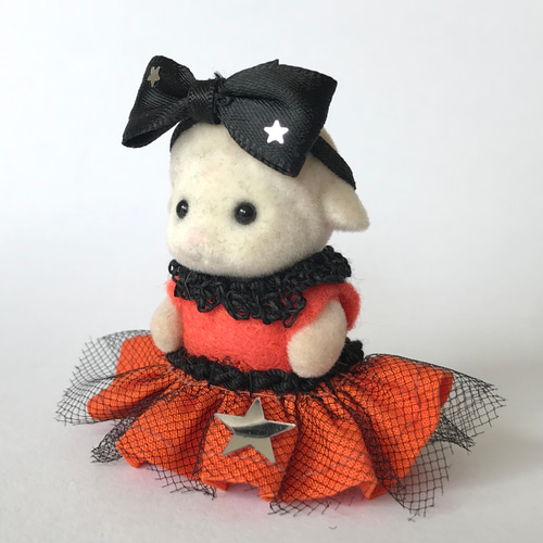 シルバニア着せ替え服】赤ちゃんサイズ☆ハロウィンドレスとヘア