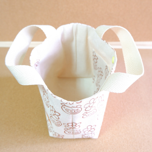 ちょこっとトートバッグ ぶたさん刺繍 ※受注生産 トートバッグ きなり