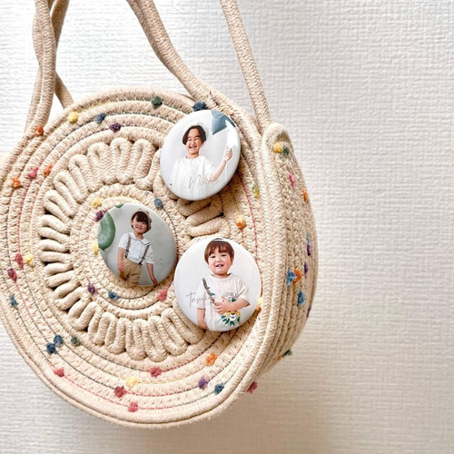 最短翌日発送】推し 写真入りバッジ 缶バッジ 名前入り マグネット