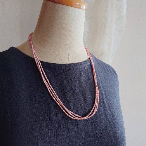 ダスティローズの大人のネックレス 大人のピンク☆ダスティピンク