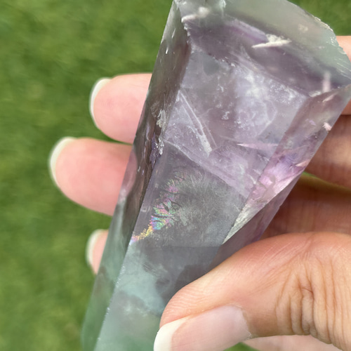 六角柱エンジェルフェザーフローライト˚✧₊⁎ その他インテリア雑貨
