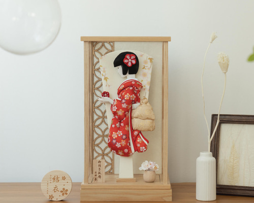 ことのかほり羽子板（0182）うめ ナチュラルケース｜コンパクトな木製