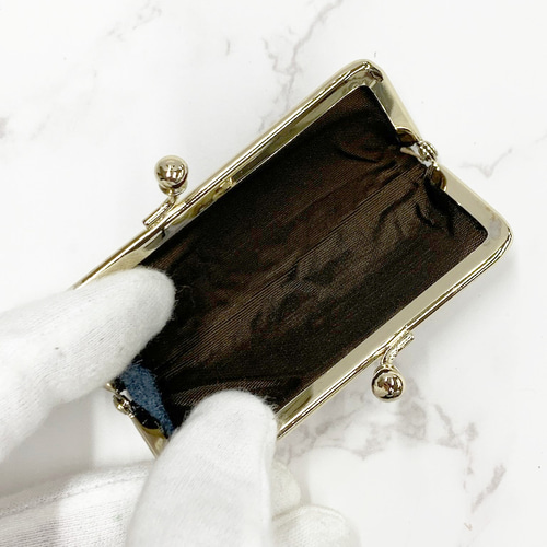 日本製 パイソン 蛇革 上質 ガマグチ 印鑑ケース エキゾチックレザー