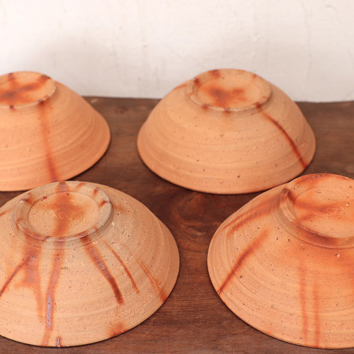 備前焼 皿・ひだすき(4枚セット) sr2-017 薬味皿・豆皿 宗兵衛窯 古川