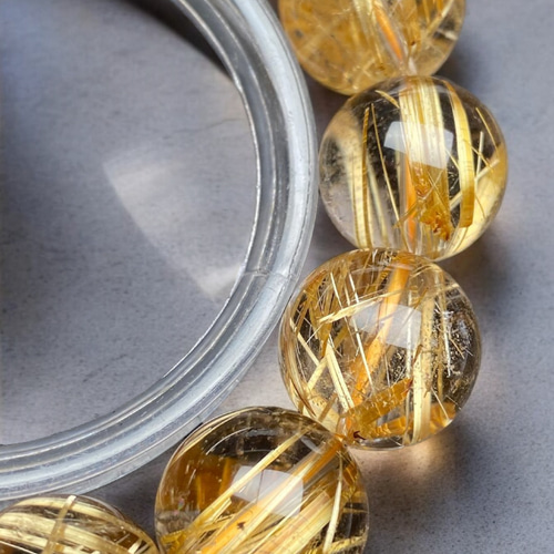 高品質ゴールドタイチンルチルクォーツ☆ 最高品質/黄色みの強い明るいゴールドルチル】タイチンルチルクォーツ