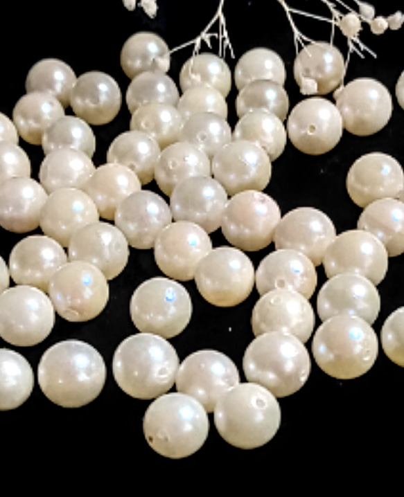 ✿あこや真珠パール【5 粒売り/バラ売り】 6mm ビーズ グリーン