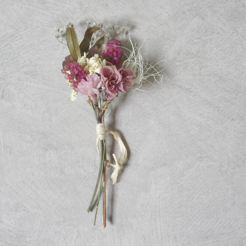 ピンクカラー】ミニドライフラワー 花束 ミニミニブーケ ピンク