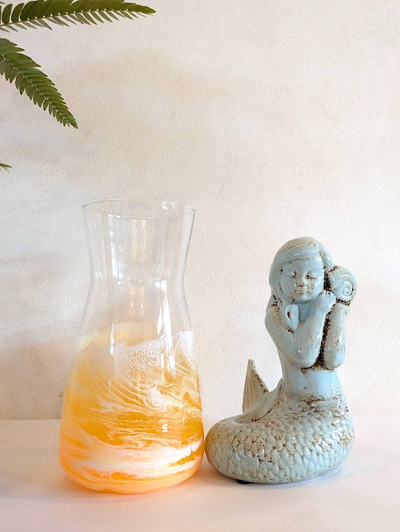 レジン海アートデキャンタ※蓋なし】 波レジン キッチン雑貨 引越し祝い