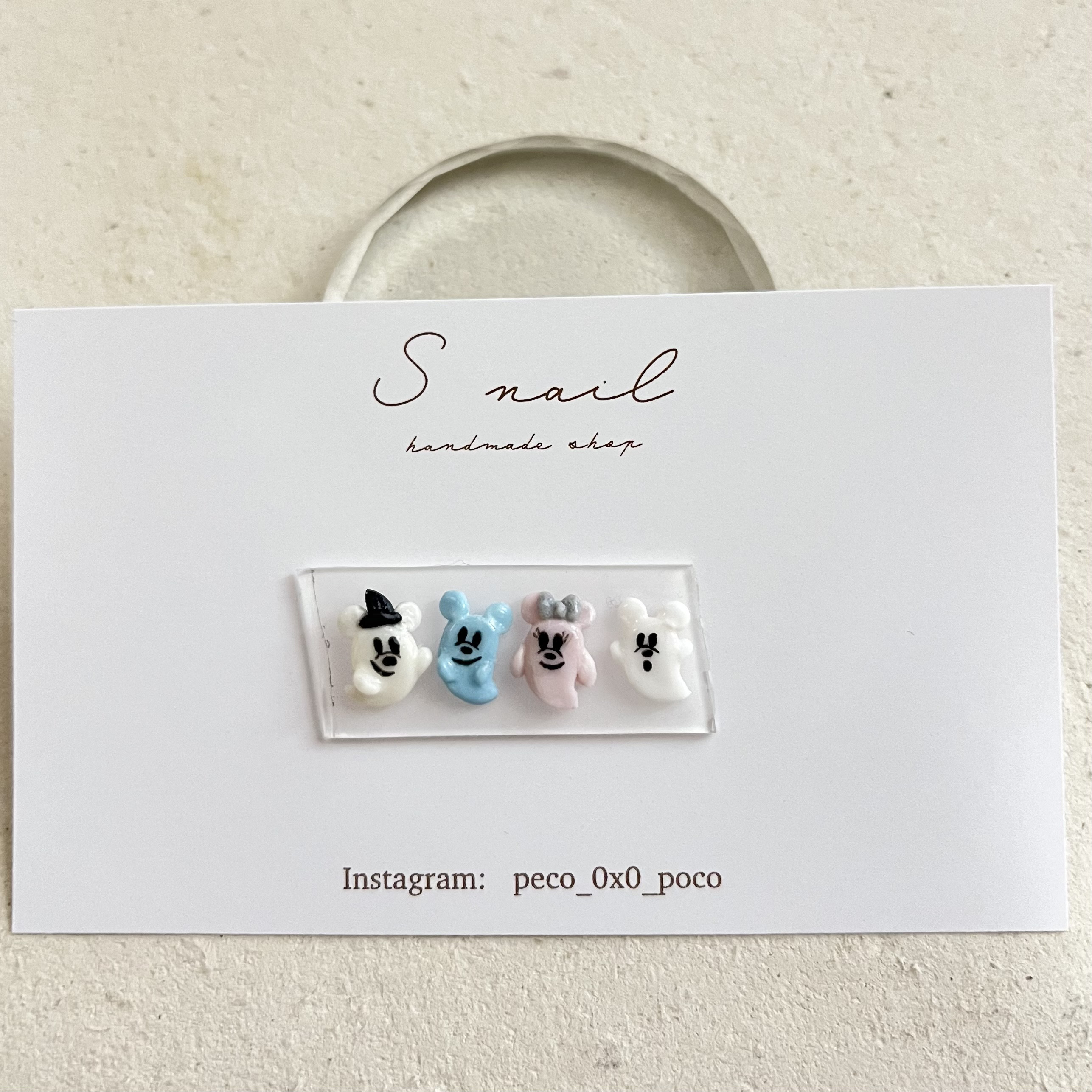 ネイルパーツ 3Dハロウィン おばけ 目玉 モンスター 蓄光 ネイルチップ