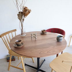 直径90cm/ウォールナット無垢/丸テーブル/ラウンドテーブル/ダイニング