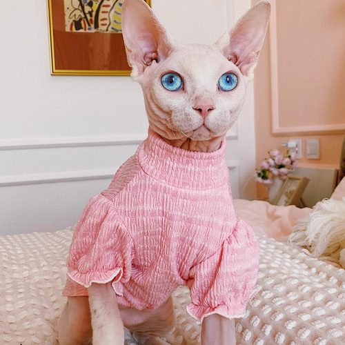 ELFSACK ワンピース パフスリーブ 落書き 猫柄 ゆったり ELF SACK(エルフサック) ワンピース(レディース) - 海外通販のBUYMA