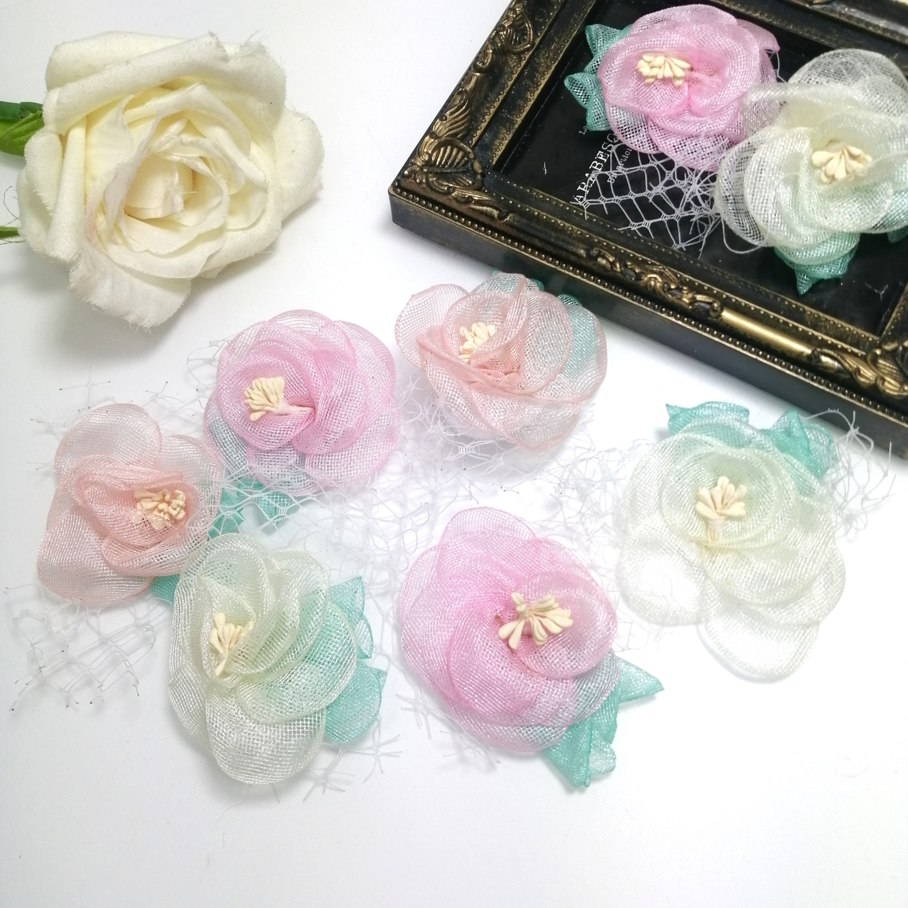 ハンドメイド　お花モチーフ