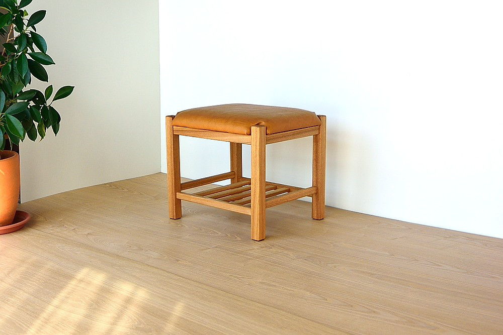 スツール　タモ　リビング　玄関