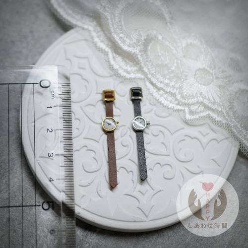 ♡しあわせ時間♡ ドールアクセサリー 本革ベルト腕時計♡ リカちゃん