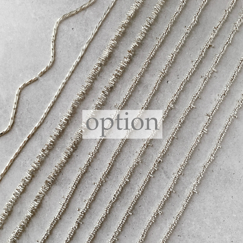 再販］カレンシルバーネックレス ラフロンデルMIX silver950／925 刻印