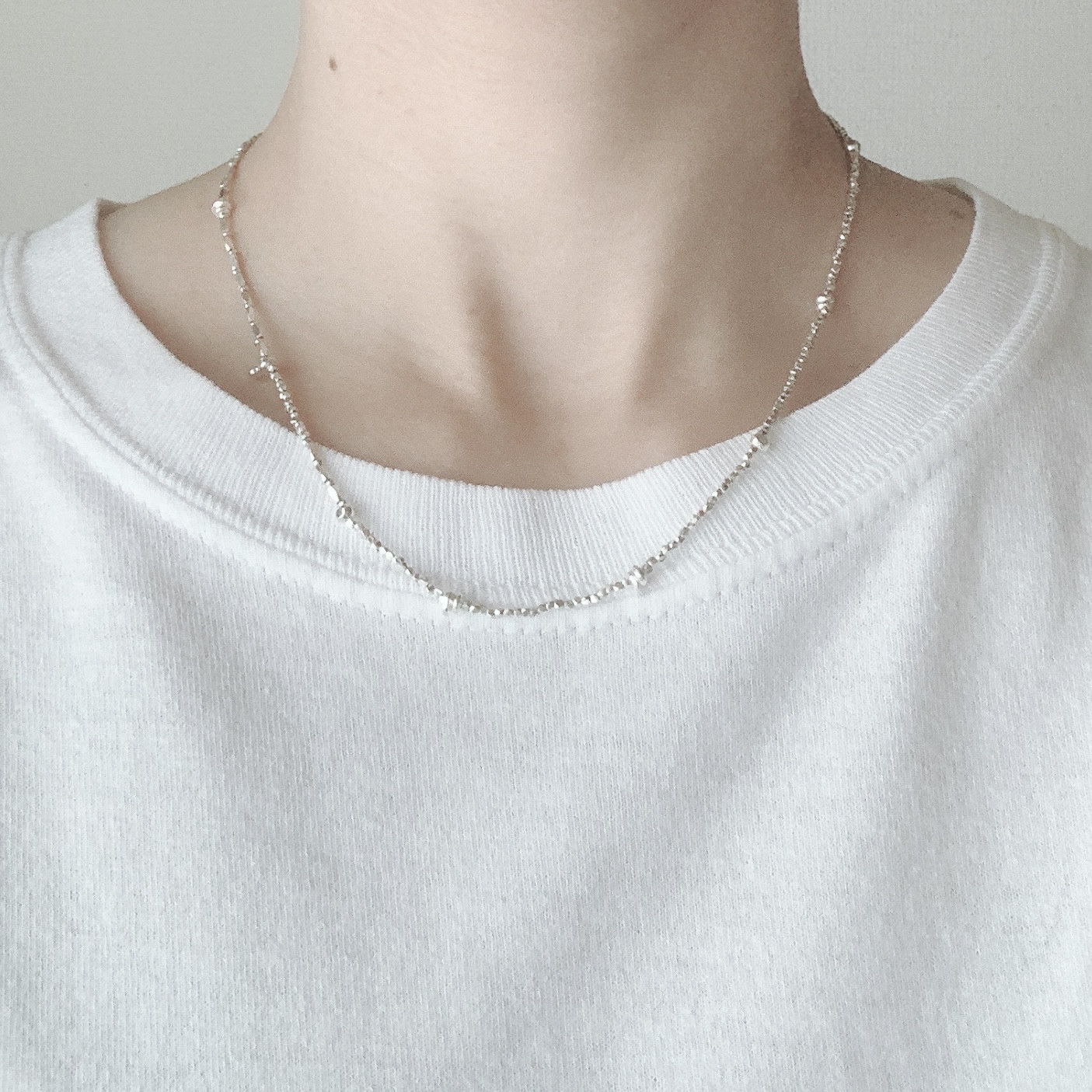 美品✨珊瑚ネックレス　マーブル　ラウンド　シルバー刻印