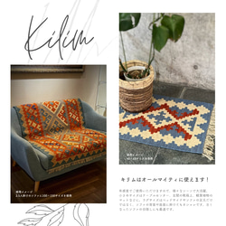 Creema福袋 キリム（2点セット A）数量限定 イラン製 ウール100％ ペルシャ 手織りラグ 14枚目の画像