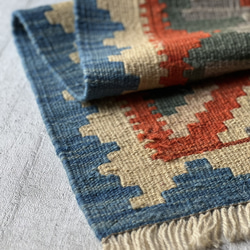 Creema福袋 キリム（2点セット A）数量限定 イラン製 ウール100％ ペルシャ 手織りラグ 15枚目の画像