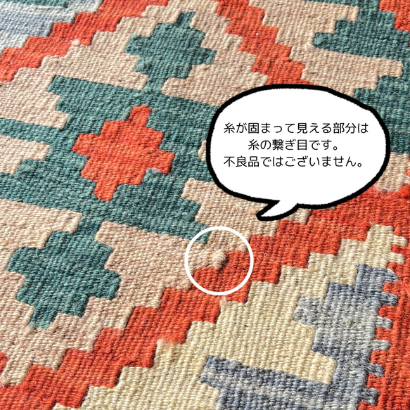 Creema福袋 キリム（2点セット A）数量限定 イラン製 ウール100％ ペルシャ 手織りラグ 11枚目の画像
