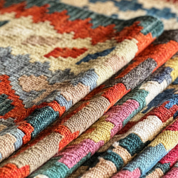 Creema福袋 キリム（2点セット A）数量限定 イラン製 ウール100％ ペルシャ 手織りラグ 16枚目の画像